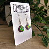 Round Irregular Sparkle Shimmer Glitter Dangle Earrings