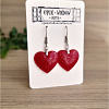 Red Shimmer Glitter Heart Handmade Jewellery