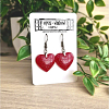 Red Shimmer Glitter Heart Handmade Jewellery