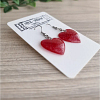 Red Shimmer Glitter Heart Handmade Jewellery