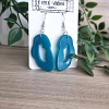 Blue Irregular Shape Resin Earrings Handmade Jewellery New Zealand (2)
