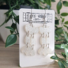 Fine Silver Glitter White Resin Earrings Handmade Jewellery Nz