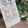 Fine Silver Glitter White Resin Earrings Handmade Jewellery Nz