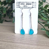 Blue Translucent Glitter Sparkle Dangle Earrings Handmade Jewellery Nz
