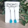 Blue Translucent Glitter Sparkle Dangle Earrings Handmade Jewellery Nz