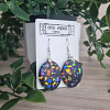 Glitter Galaxy Oval Dangle Resin Earrings Handmade Jewellery Nz
