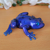 Detailed Blue Resin Frog – Whimsical Handmade Figurine for Fairy Gardens & Terrariums – charming pocket-sized resin frog