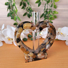 Earth Tone Stone Resin Heart Test Tube Flower Vase