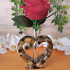 Earth Tone Stone Resin Heart Test Tube Flower Vase