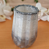 Silver Resin Grey Glitter Vase (2)