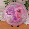 Elegant Large Pink Flower Resin Trinket Tray – resin trinket tray