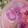 Elegant Large Pink Flower Resin Trinket Tray – resin trinket tray
