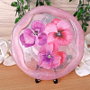 Elegant Large Pink Flower Resin Trinket Tray – resin trinket tray