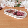 Elegant Flower, Butterfly White Resin Bead Oval Trinket Tray – resin trinket tray