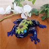 Cute Blue Resin Blue Stone Resin Frog – Whimsical Handmade Figurine for Fairy Gardens & Terrariums – resin frog figurine