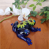 Cute Blue Resin Blue Stone Resin Frog – Whimsical Handmade Figurine for Fairy Gardens & Terrariums – resin frog figurine