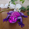Whimsical Purple Resin Pink Pebbles Resin Frog – Whimsical Handmade Figurine for Fairy Gardens & Terrariums – cute handmade resin animal