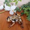 Earth Tone Pebble Bronze Resin Frog (1)