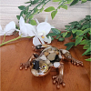 Earth Tone Pebble Bronze Resin Frog (1)