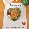 Comforting 3d Embellishment Resin Pocket Hug Heart Gold – cute handmade resin pocket hug