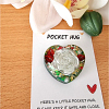 3d Embellishment Resin Pocket Hug Heart Silver (2)