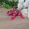 Pink Resin Pink Crushed Sea Shells Resin Frog (1)