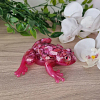 Pink Resin Pink Crushed Sea Shells Resin Frog (1)