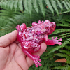 Pink Resin Pink Crushed Sea Shells Resin Frog (7)