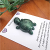 Tiny Green Mica Powder Resin Turtle Pocket Hug – encouraging resin pocket hug