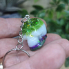 Multicolour Resin And Glitter Resin Skull Keychain (