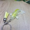 Yellow White Glitter And Resin Koi Fish Keychain Keyring