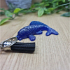 Blue Shimmer Glitter Koi Fish Keychain / Keyring