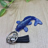 Blue Shimmer Glitter Koi Fish Keychain / Keyring