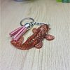 Bronze Glitter And Resin Koi Fish Keychain / Keyring