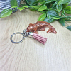 Bronze Glitter And Resin Koi Fish Keychain / Keyring