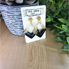 Gold Flake Black Resin Square Dangle Earrings Handmade Earrings (3)