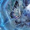 Stylish Large Holographic Blue Butterfly Resin Trinket Tray – elegant small resin tray