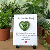 Comforting Green Glitter - Gold Green Resin Heart Pocket Hug – cute handmade resin pocket hug