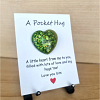 Comforting Green Glitter - Gold Green Resin Heart Pocket Hug – cute handmade resin pocket hug