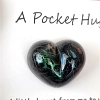 Thoughtful Black Resin With Blue Green Streaks Resin Heart Pocket Hug – portable resin pocket hug