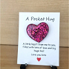 Comforting Purple Glitter Gold Flake Resin  Heart Pocket Hug Style 3 – cute handmade resin pocket hug