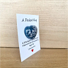 Comforting Blue Glitter Silver Flake Resin Heart Pocket Hug – cute handmade resin pocket hug