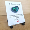Handmade Blue Green Mermaid Glitter Resin Heart Pocket Heart – small comforting resin hug