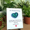 Handmade Blue Green Mermaid Glitter Resin Heart Pocket Heart – small comforting resin hug
