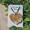 Gold Flake Clear Resin Heart Pendant Necklace (1)