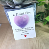 Thoughtful Pink Purple Resin Heart Pocket Heart – portable resin pocket hug