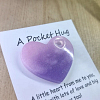 Thoughtful Pink Purple Resin Heart Pocket Heart – portable resin pocket hug