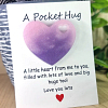 Thoughtful Pink Purple Resin Heart Pocket Heart – portable resin pocket hug