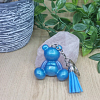 Blue Resin Bear Keychain