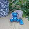 Blue Resin Bear Keychain